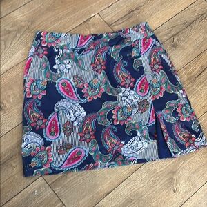 Lululemon Athletica Blue and Pink Pencil Mini Skirt